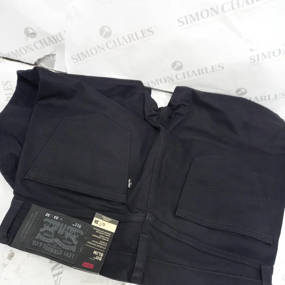 LEVIS BLACK SLIM FIT STRONG RESISTANCE JEANS 