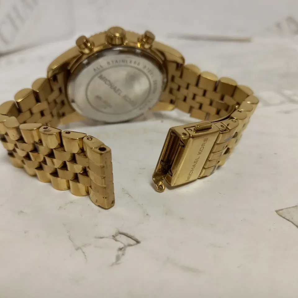 MICHAEL KORS-STYLE CHRONOGRAPH STAINLESS STEEL WATCH