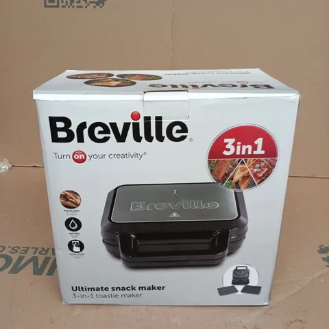 BREVILLE ULTIMATE SNACK MAKER 3-IN-1 TOASTIE MAKER 