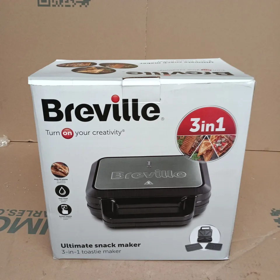 BREVILLE ULTIMATE SNACK MAKER 3-IN-1 TOASTIE MAKER