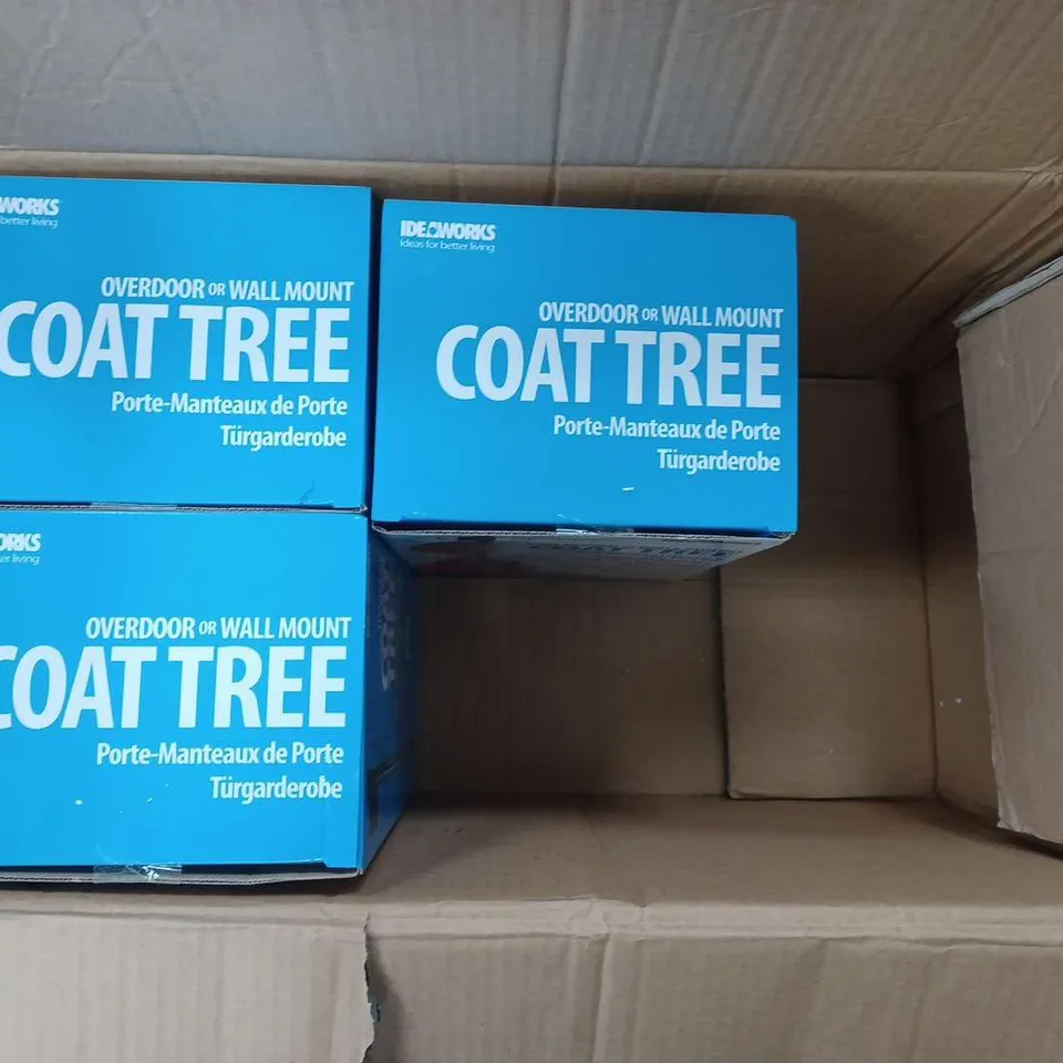 LOT OF 4 IDEAWORKS OVERDOOR OR WALL MOUNT COAT TREE
