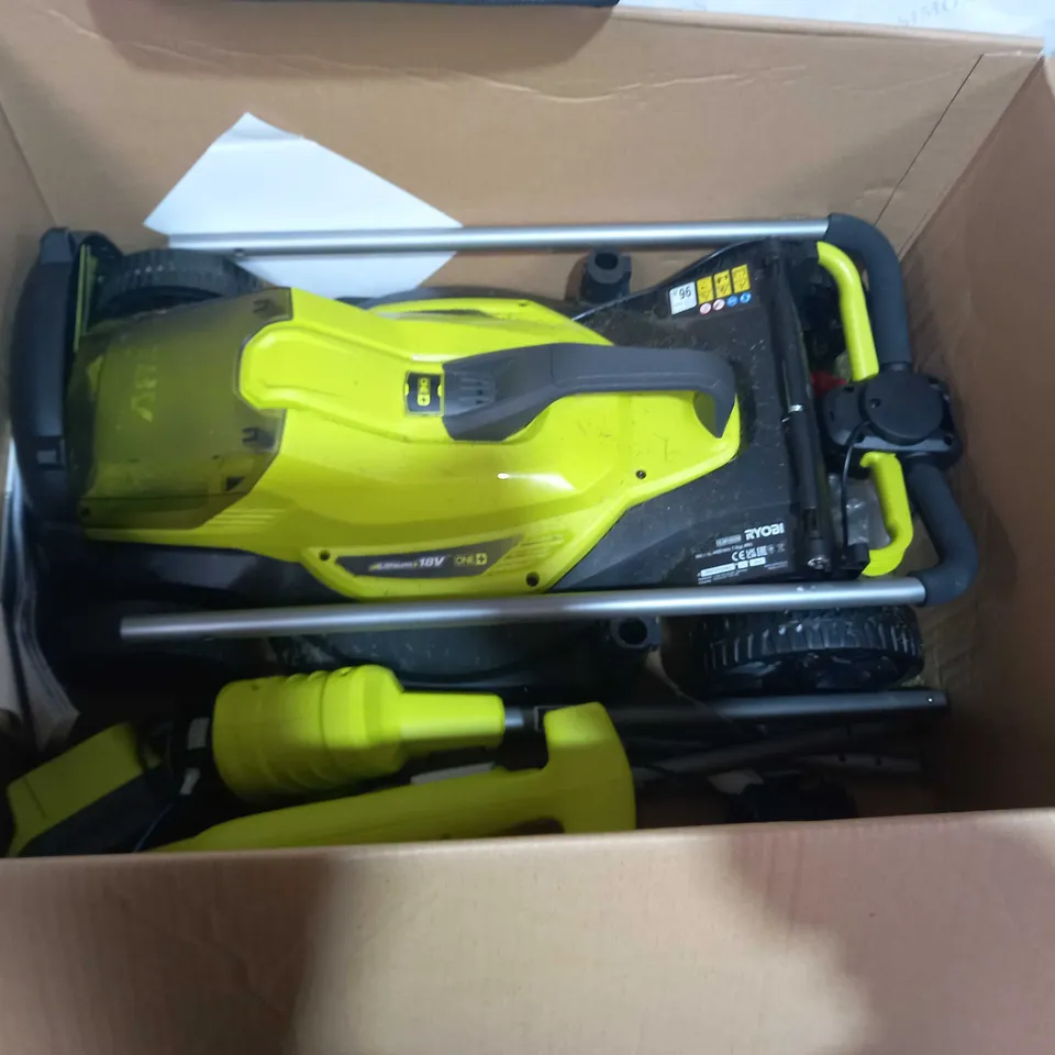 RYOBI 18V ONE+ CORDLESS 33CM LAWNMOWER AND TRIMMER