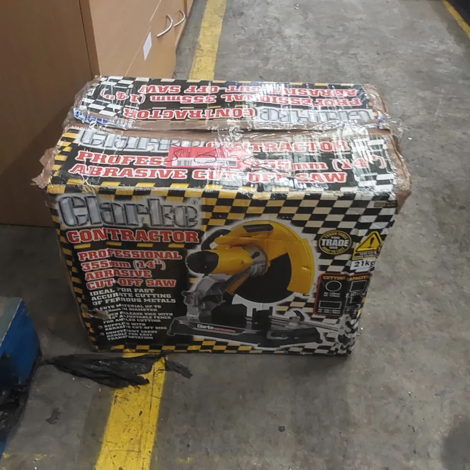 BOXED CLARKE CONTRACTOR CON14 355MM 2400W ABRASIVE CUT OFF SAW (230V)