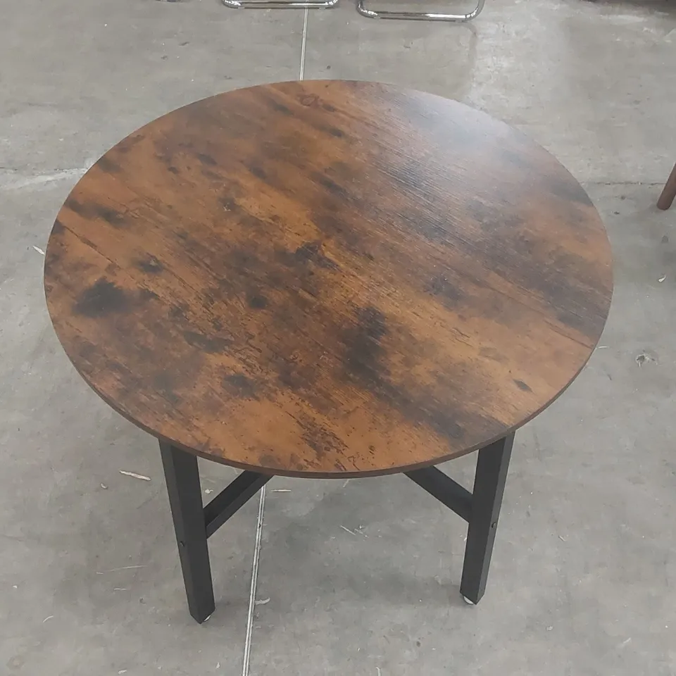 BRILLION 80CM DINING TABIE TABLE TOP COLOUR: RUSTIC BROWN