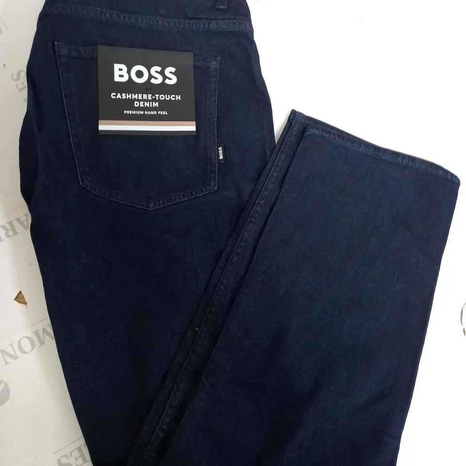 BOSS CASHMERE TOUCH DENIM NAVY BLUE UK 36/30