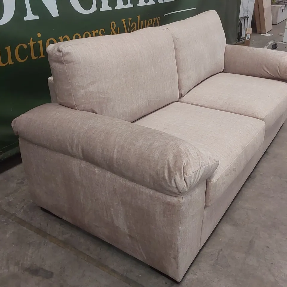 SALERNO STANDARD BACK 3 SEATER FABRIC SOFA - NATURAL RRP £599