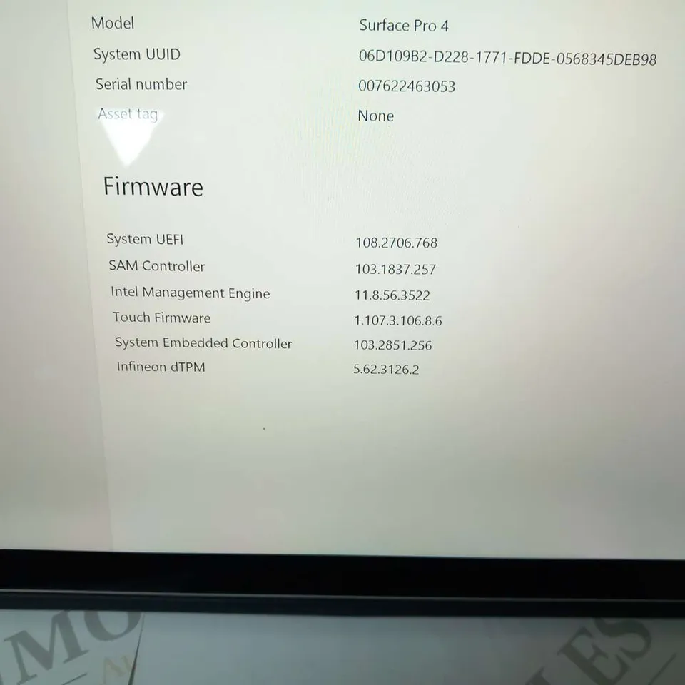 MICROSOFT SURFACE PRO 4 128GB 1724