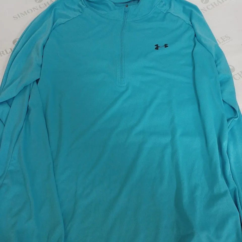 UNDER ARMOUR HALF ZIP TOP IN LIGHT BLUE - XXL