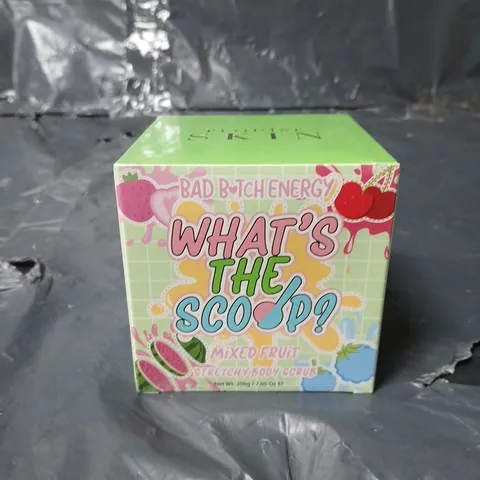 SEALED PLOUISE SKIN WHAT'S THE SCOOP MIXED FRUIT STRETCHY BODY SCRUB - 200G
