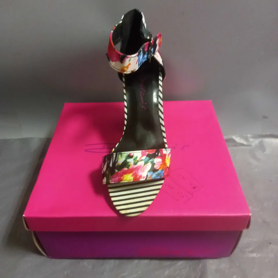 dolcis ladies high healed sandals floral size 3