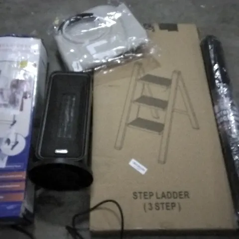 PALLET OF ASSORTED PRODUCTS TO INCLUDE; LAUNDRY HAMPER, GOVEE LIFE SMART HEATER, THREE LAYERS OF CLOTHES HANGER AND YIMOBRA ENTRYWAY FLOOR MAT