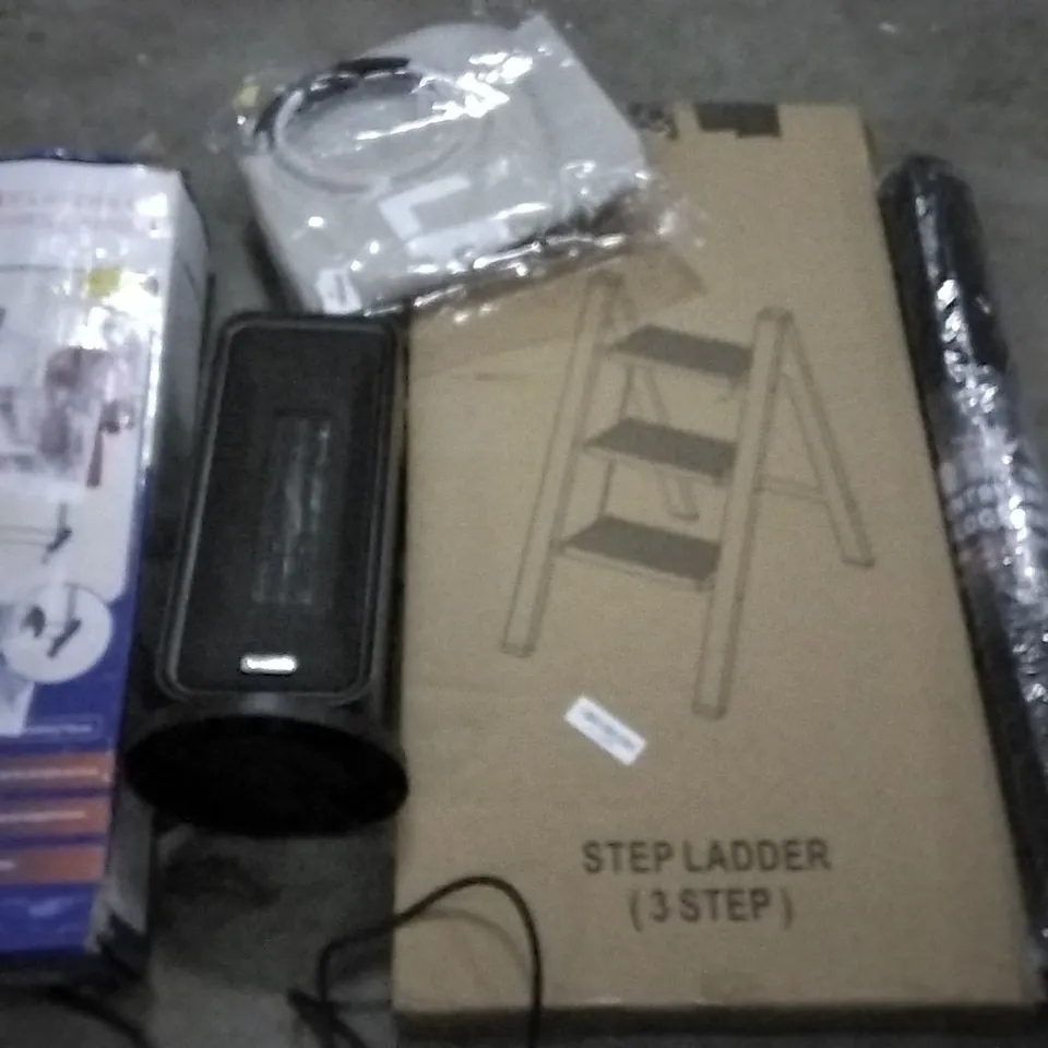 PALLET OF ASSORTED PRODUCTS TO INCLUDE; LAUNDRY HAMPER, GOVEE LIFE SMART HEATER, THREE LAYERS OF CLOTHES HANGER AND YIMOBRA ENTRYWAY FLOOR MAT