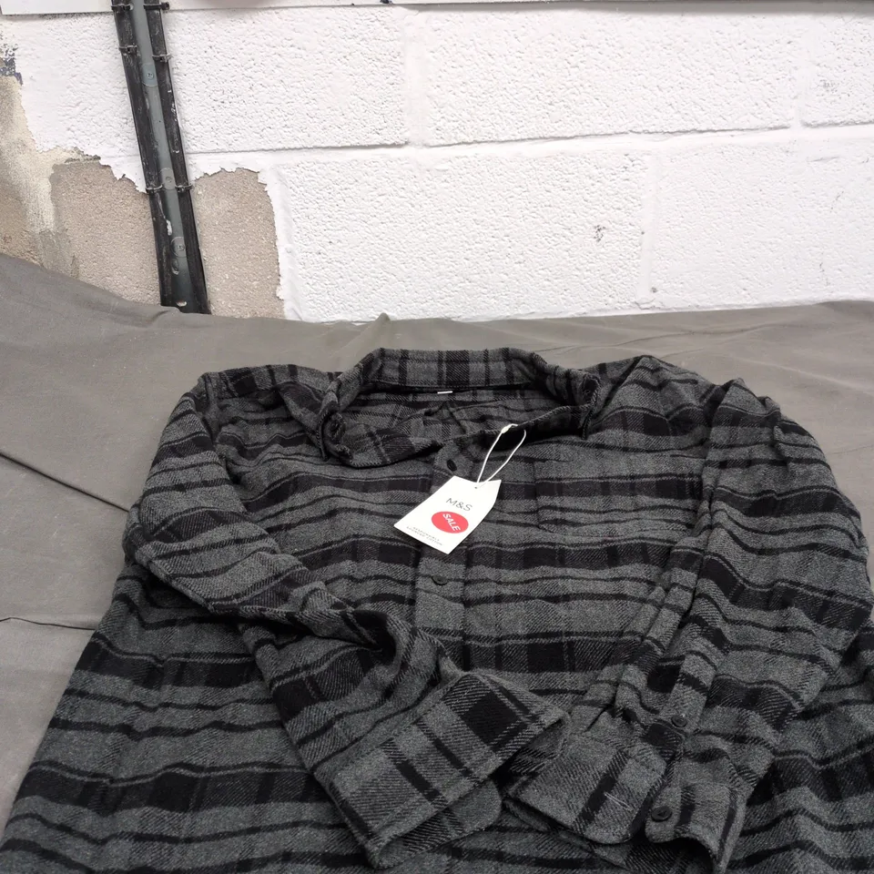 MARKS AND SPENCER LARGE GREY MIX BUTTONED SHIRT WITH TAGS