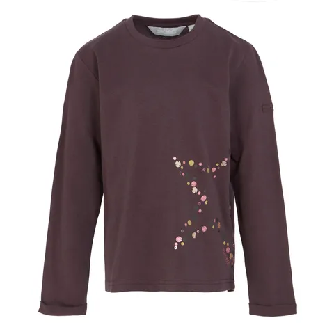 BRAND NEW REGATTA KIDS WENBIE III LONG SLEEVE T-SHIRT IN DEEP PLUM/STAR SIZE UK 3-4 YEARS