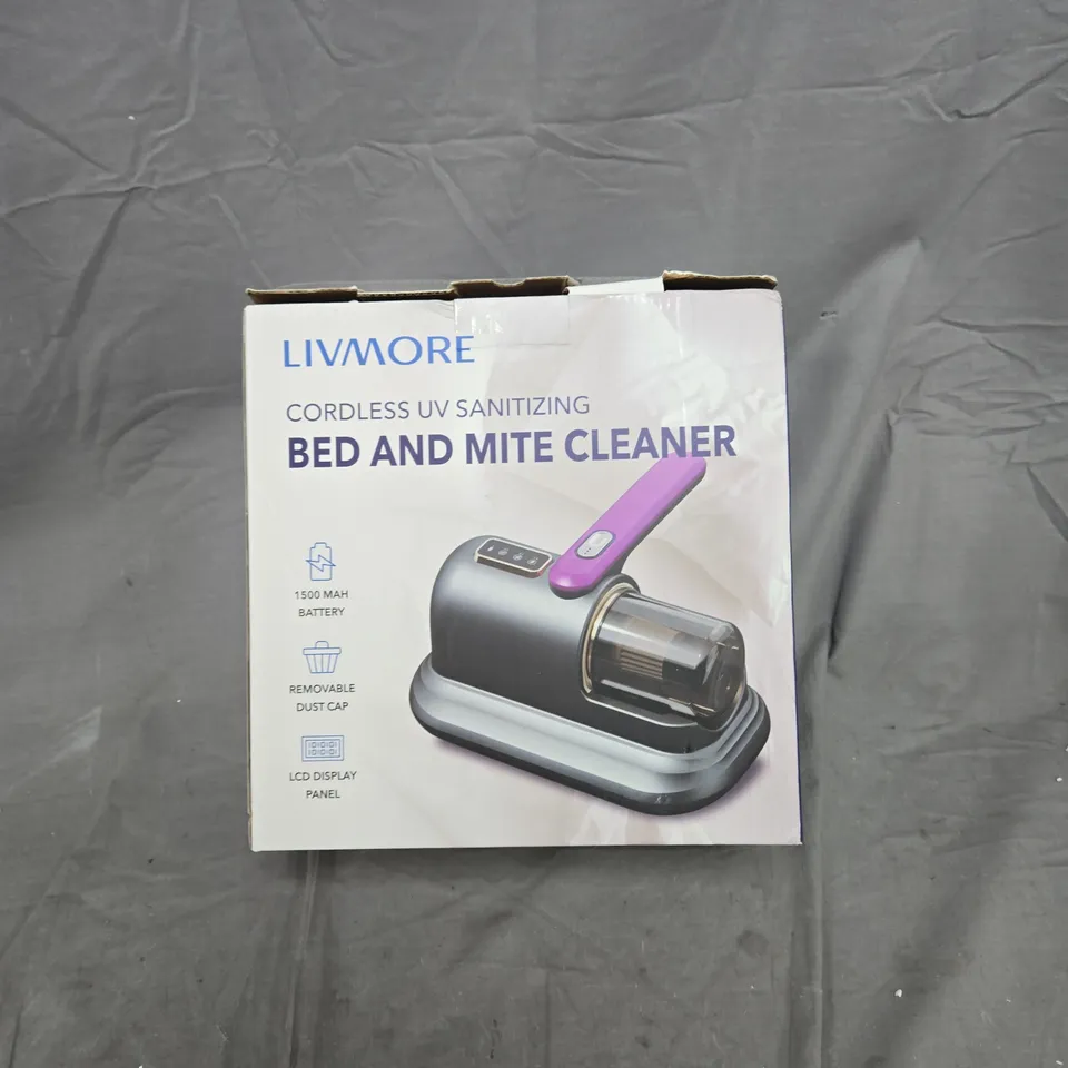 LIVMORE CORDLESS UV SANITISING BED AND MITE CLEANER – BOXED 