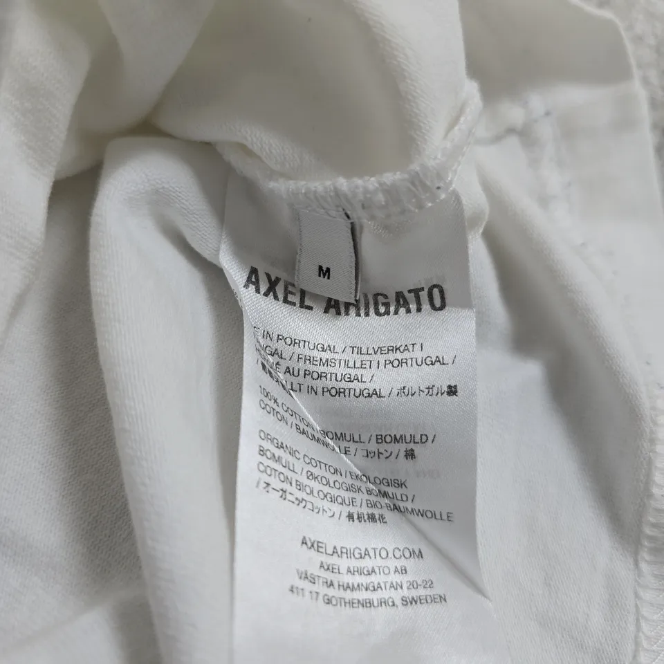 AXEL ARIGATO WHITE COTTON T-SHIRT – WOMEN'S, UK SIZE M
