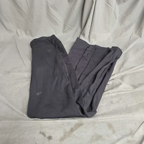 GYMSHARK CROSSOVER FLARED LEGGINGS IN BLACK SIZE L