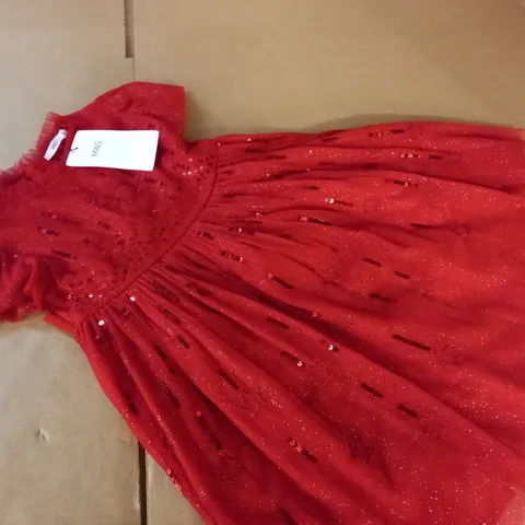 M&S RED KIDS DRESS - 4/5 YRS