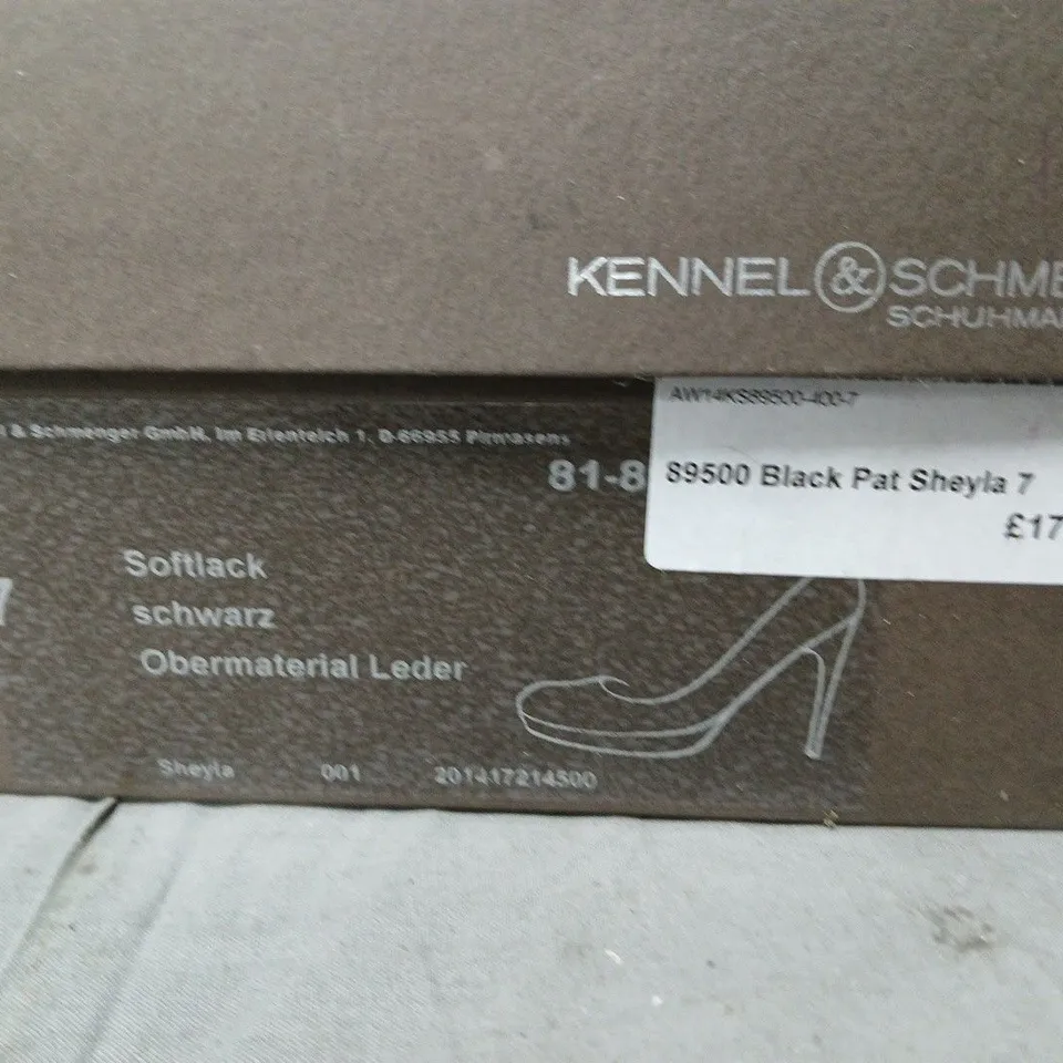 KENNEL & SCHMENGER BLACK PATENT LEATHER HEELS – SHEYLA UK 7 