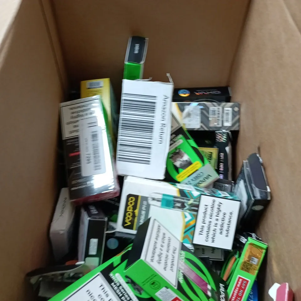 BOX OF APPROXIMATELY 20 ASSORTED ECIGS  INCLUDING OXVA AND VAPORESSO 