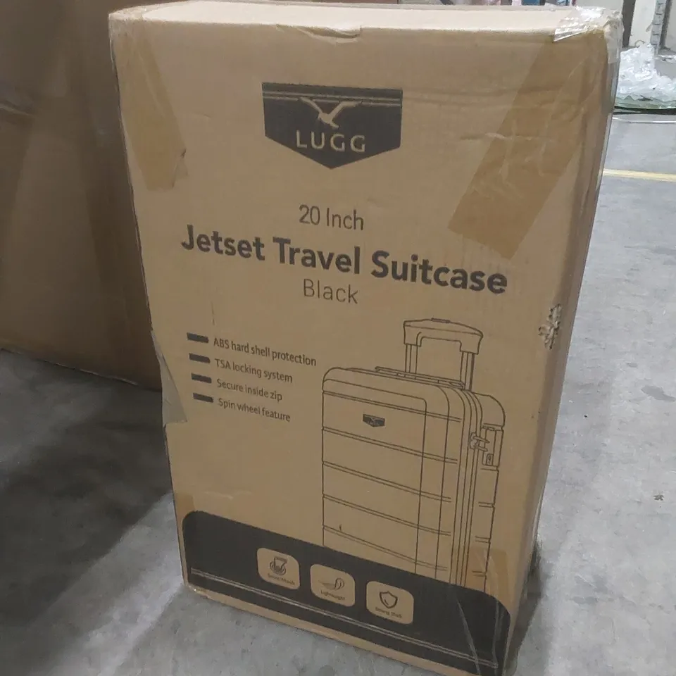 BOXED LUGG 20" JETSET TRAVEL SUITCASE - BLACK