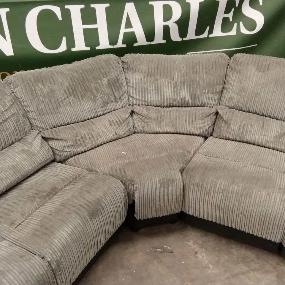SIENNA FABRIC/FAUX LEATHER HIGH BACK RECLINER CORNER GROUP SOFA RRP £1449