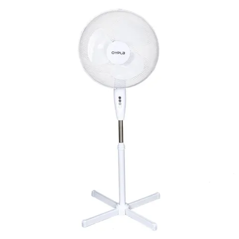 OYPLA 16" OSCILLATING PEDESTAL FAN - WHITE