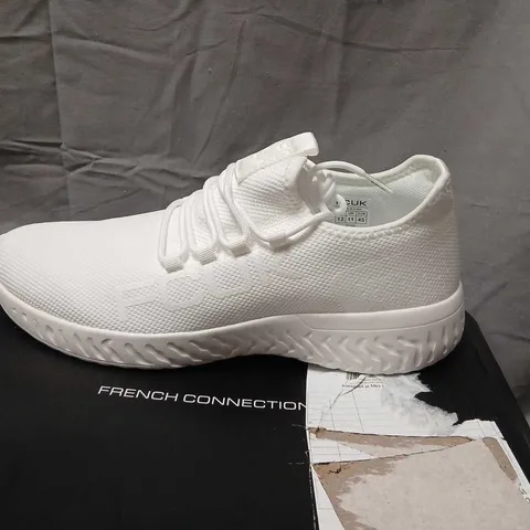 FRENCH CONNECTION WHITE KNIT TRAINERS – UK 11 (TFYOO)