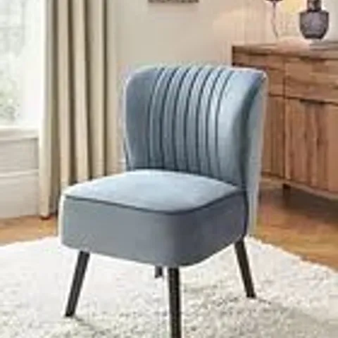 BOXED POPPY ACCENT CHAIR - DENIM BLUE (1 BOX)