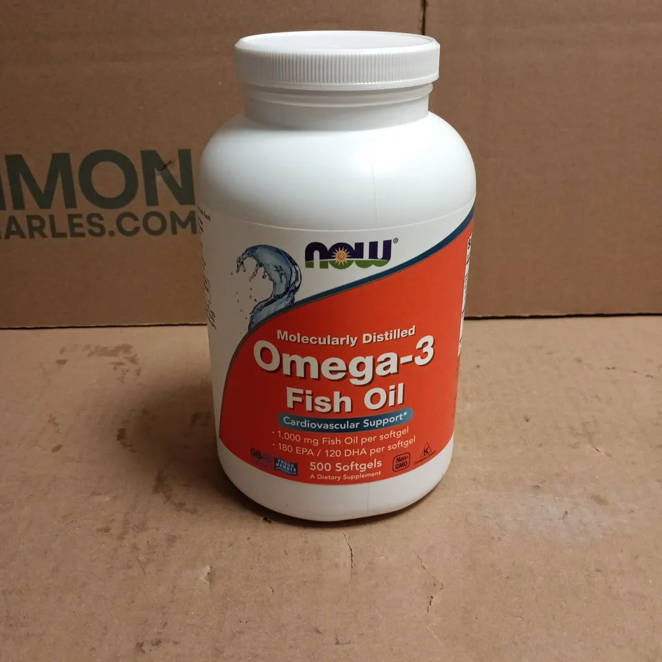NOW OMEGA 3 FISH OIL 500 SOFTGELS DIETARY SUPPLEMENT