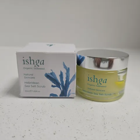 ISHGA ORGANIC SEAWEED HEBRIDEAN SEA SALT SCRUB – 50ML, BOXED