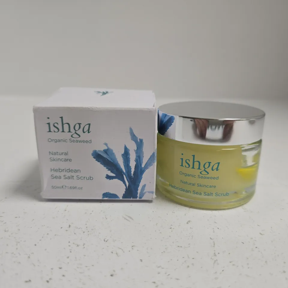 ISHGA ORGANIC SEAWEED HEBRIDEAN SEA SALT SCRUB – 50ML, BOXED