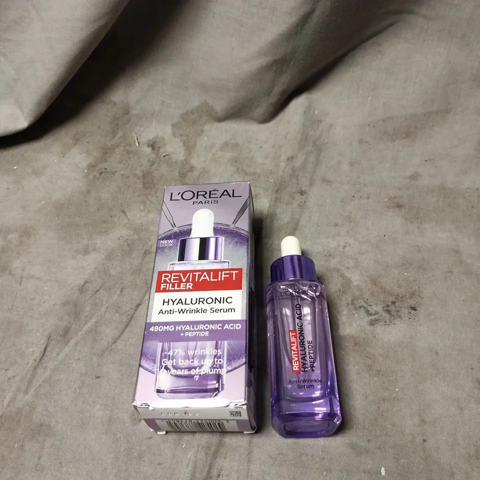 L’ORÉAL PARIS REVITALIFT HYALURONIC ACID + PEPTIDE ANTI-WRINKLE SERUM – 490 MG, BOXED