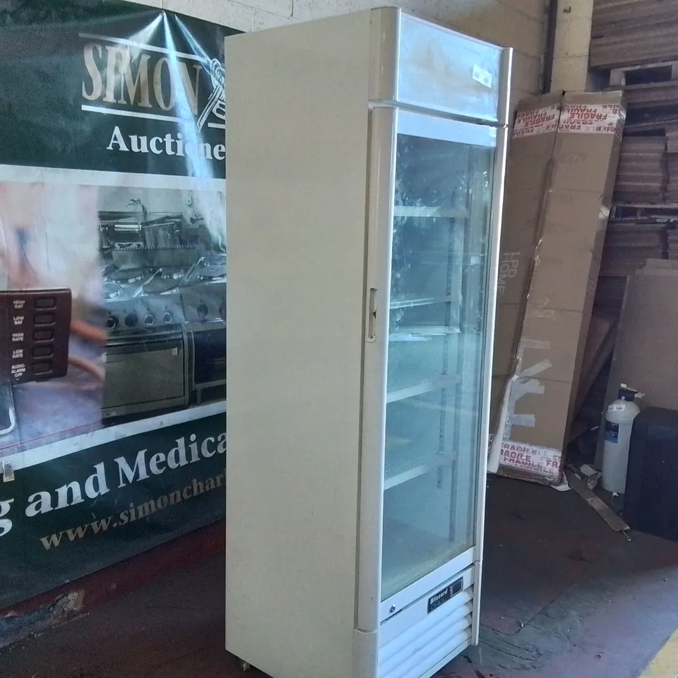 BLIZZARD QR350 386 LTR UPRIGHT SINGLE GLASS DOOR WHITE DISPLAY FRIDGE WITH CANOPY