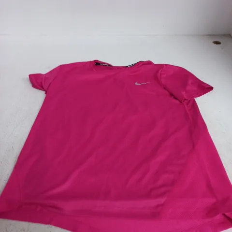 NIKE RUNNING DRI-FIT PINK T-SHIRT, XS