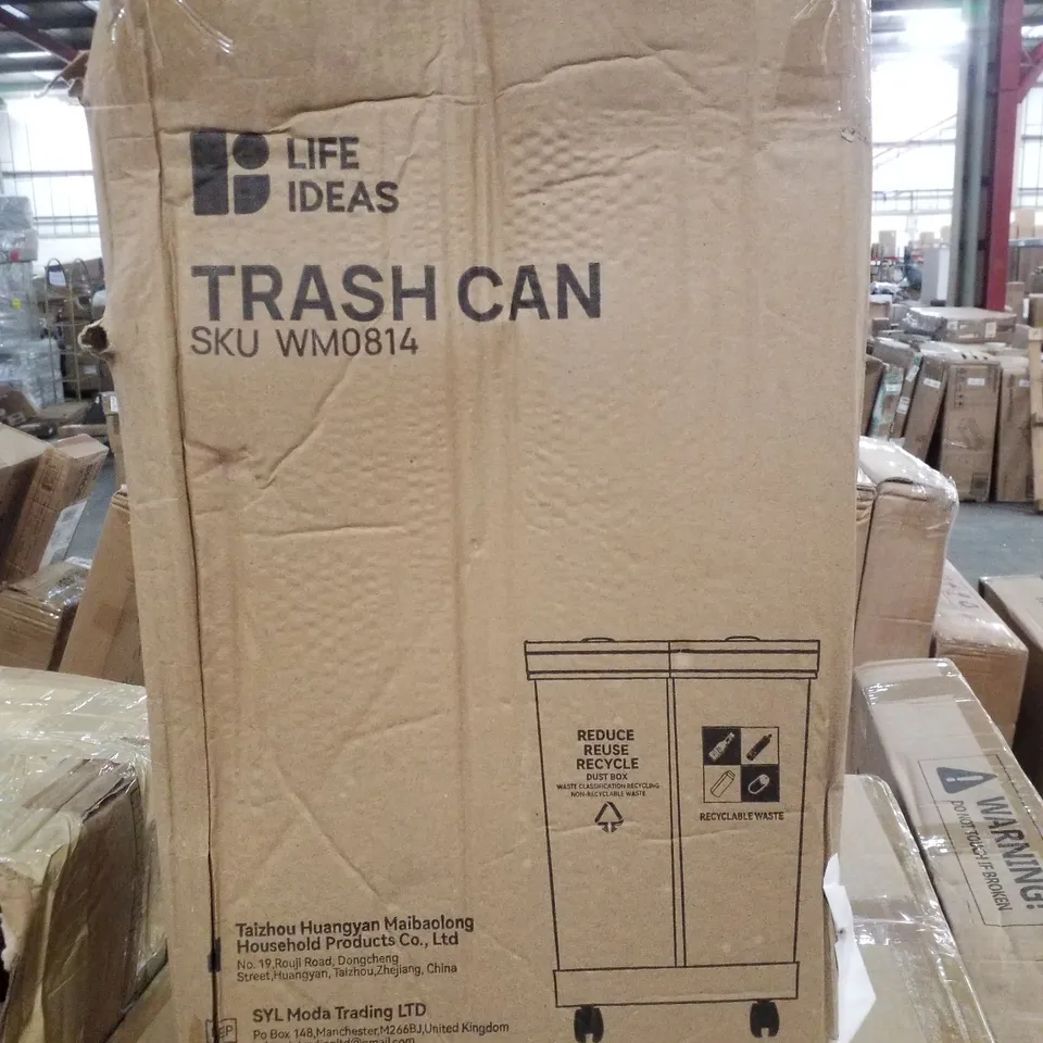 BOXED LIFE IDEAS TRASH CAN - IVORY