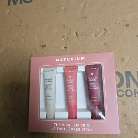 NATURIUM THE VIRAL LIP TRIO LIP BALM SET – 3 X 10 ML, BOXED