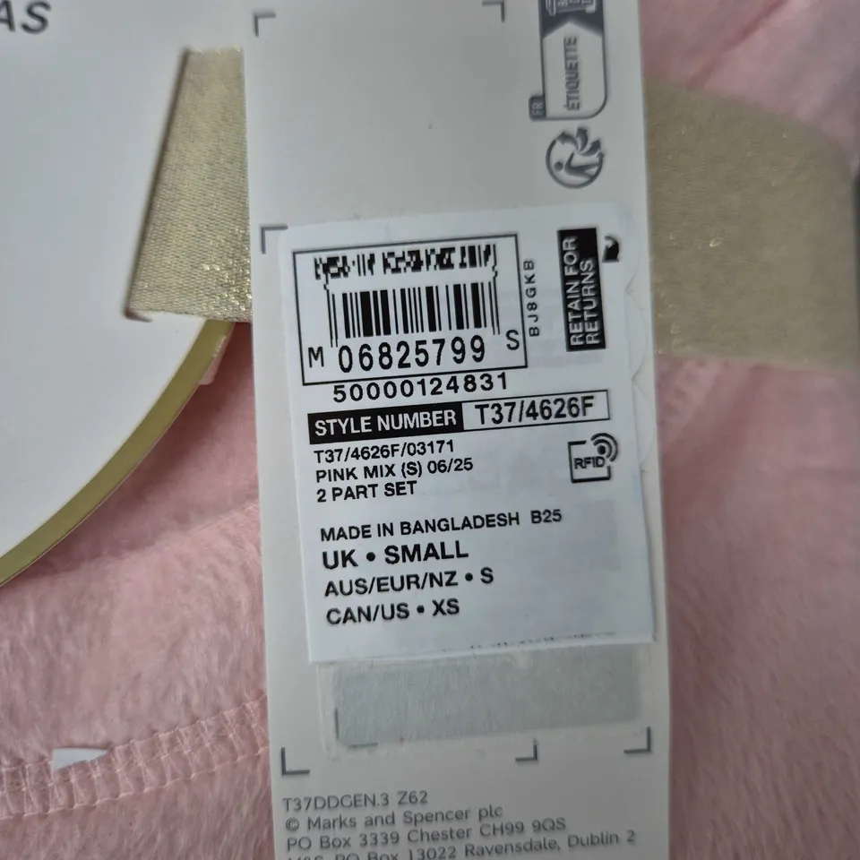 Girls' Supersoft Pink Fleece Pyjama Set – UK Small (8-10)