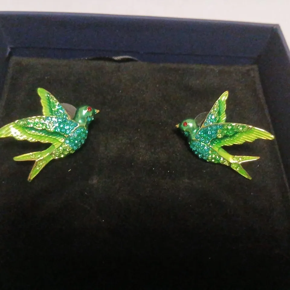 BUTLER & WILSON SWOOPING SWALLOW EARRINGS 