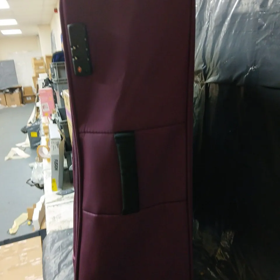 ROCK PARIS 8 WHEEL SOFTSHELL LIGHTWEIGHT LARGE SUITCASE WITH LOCK - PURPLE