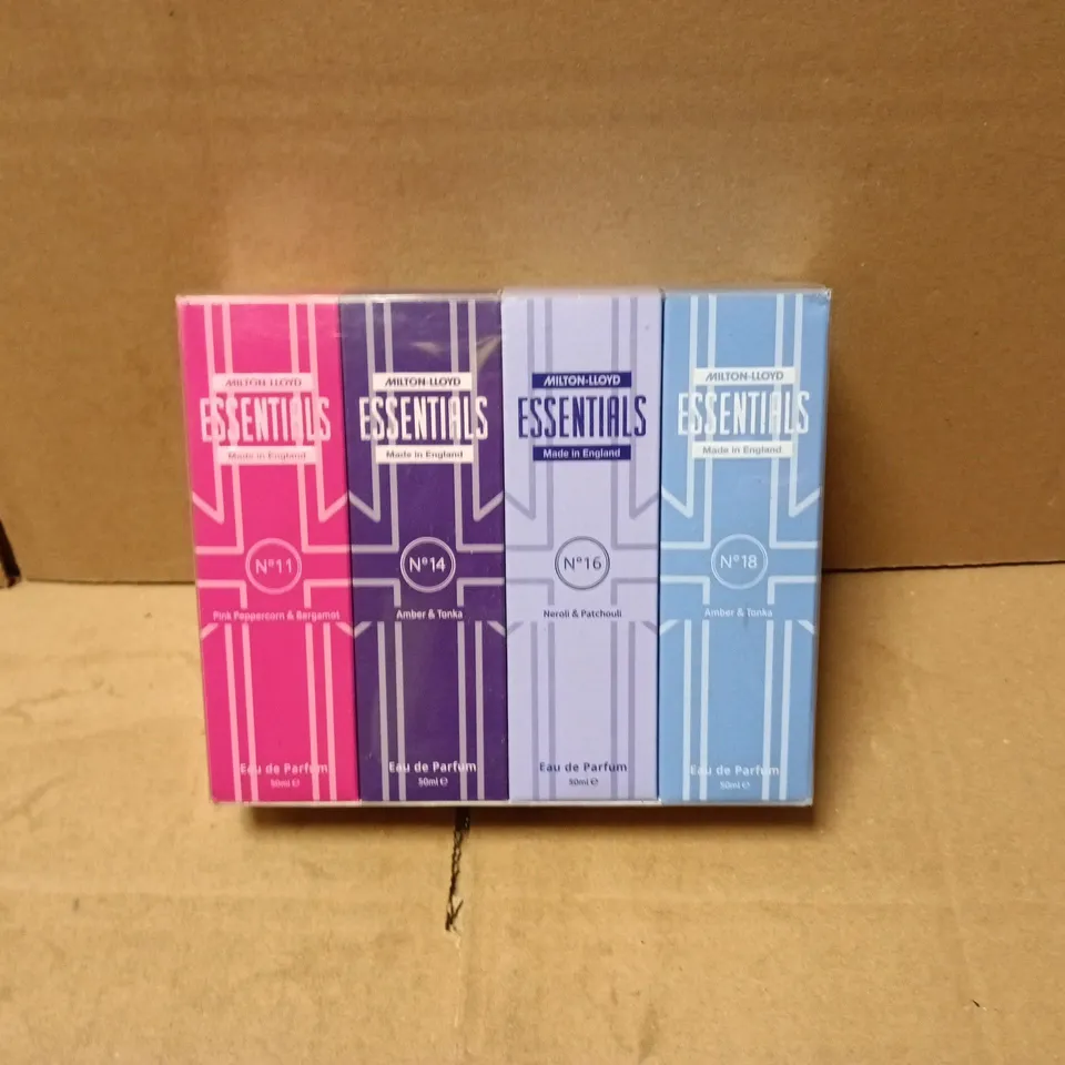 SEALED MILTON LLOYD ESSENTIALS SET OF 4 50ML EAU DE PARFUMS