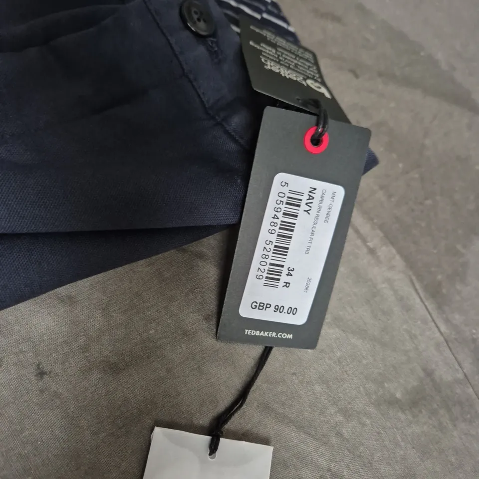 TED BAKER LONDON NAVY TROUSERS – SIZE 34R