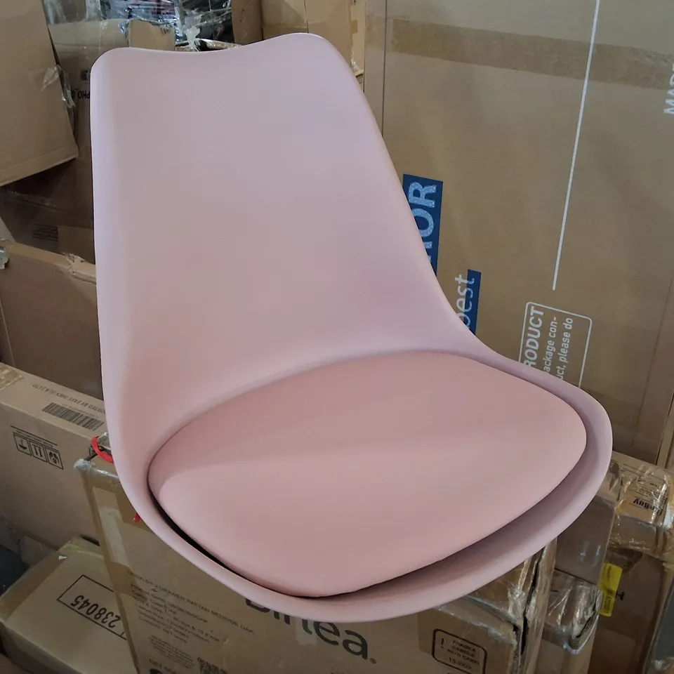 BOXED SET OF 6 NERO UPHOLSTERED DINING CHAIRS - PINK