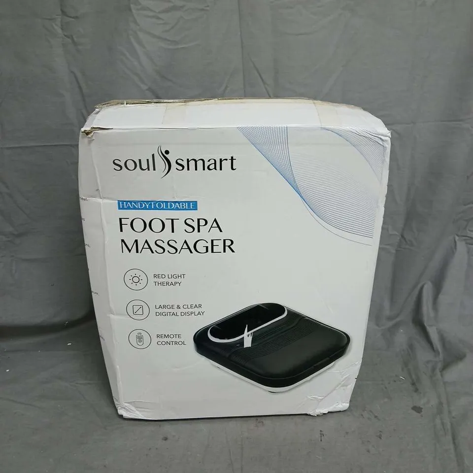 BOXED SOULSMART FOOT SPA MASSAGER – HANDY FOLDABLE, RED LIGHT THERAPY