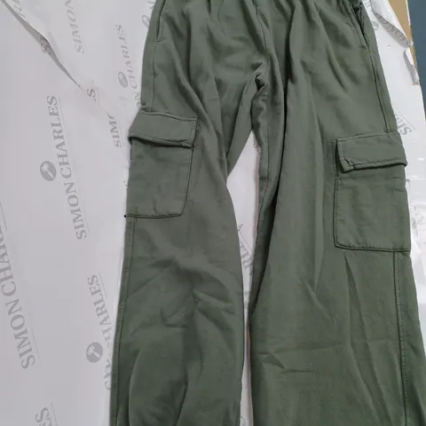 NEW LOOK JOGGING KHAKI CARGO PANTS - UK 10