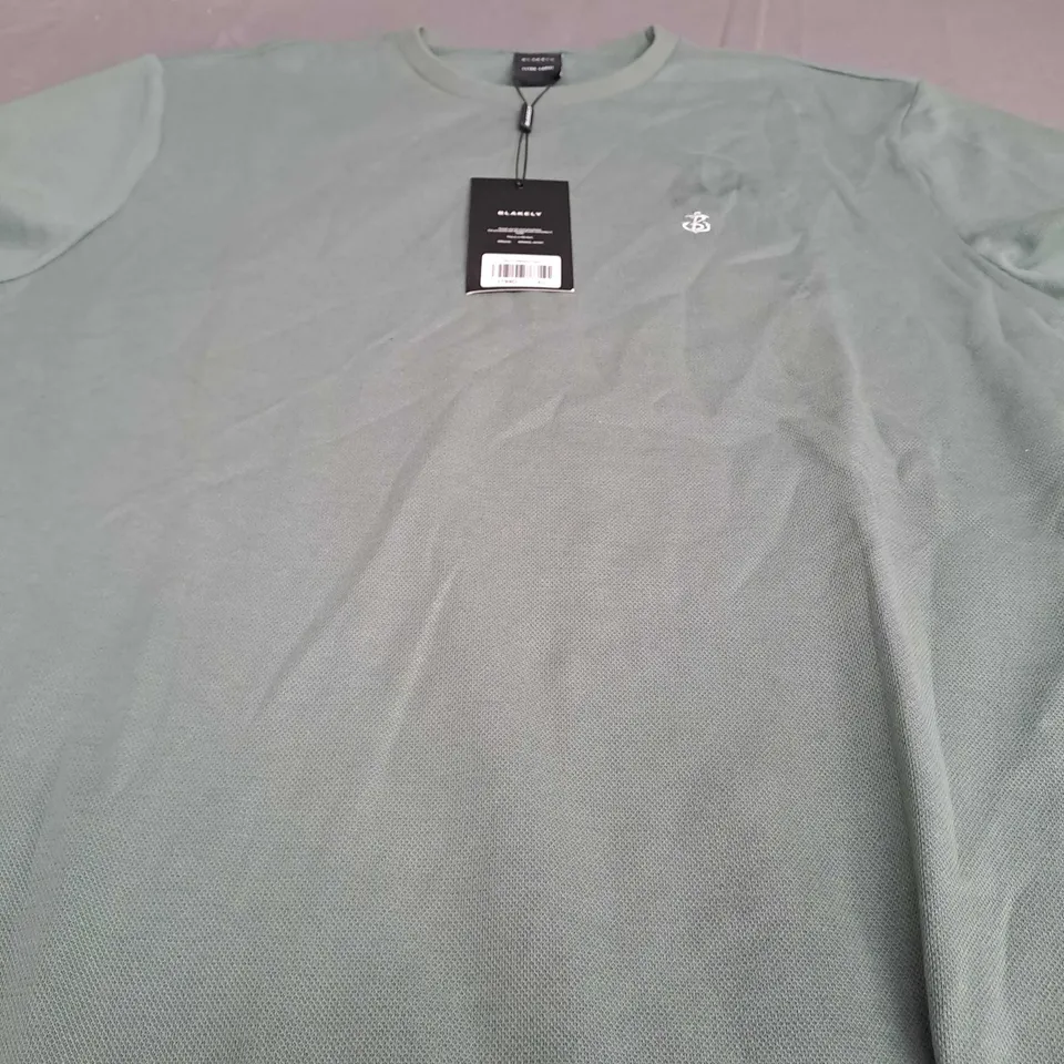 BLAKELY THICK T-SHIRT IN DARK GREEN - XL