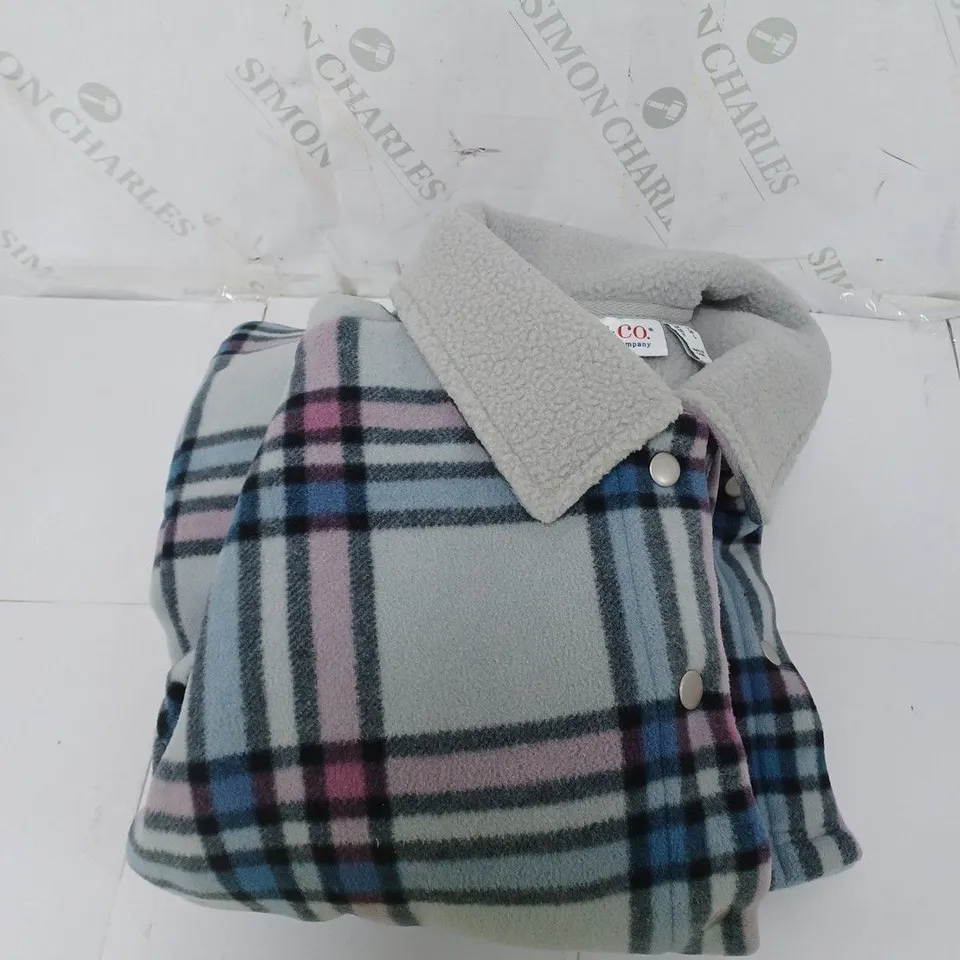 DENIM & COMPANY JACKET IN PALE BLUE CHECK SIZE UK L 