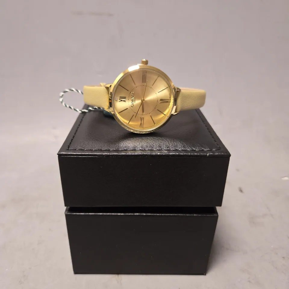 BOXED GAMAGES LADIES JUBILANT WATCH IN GOLD CHAMPAGNE