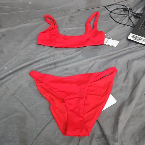 WOMEN'S RED BIKINI SWIMSUIT SET – TWO-PIECE