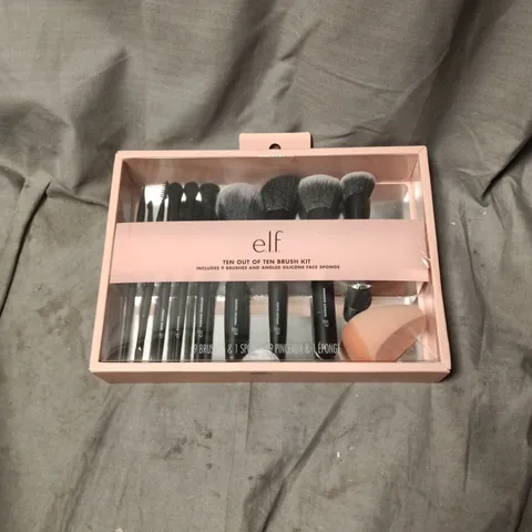 E.L.F. TEN OUT OF TEN BRUSH KIT – PINK BOXED MAKE-UP BRUSH SET